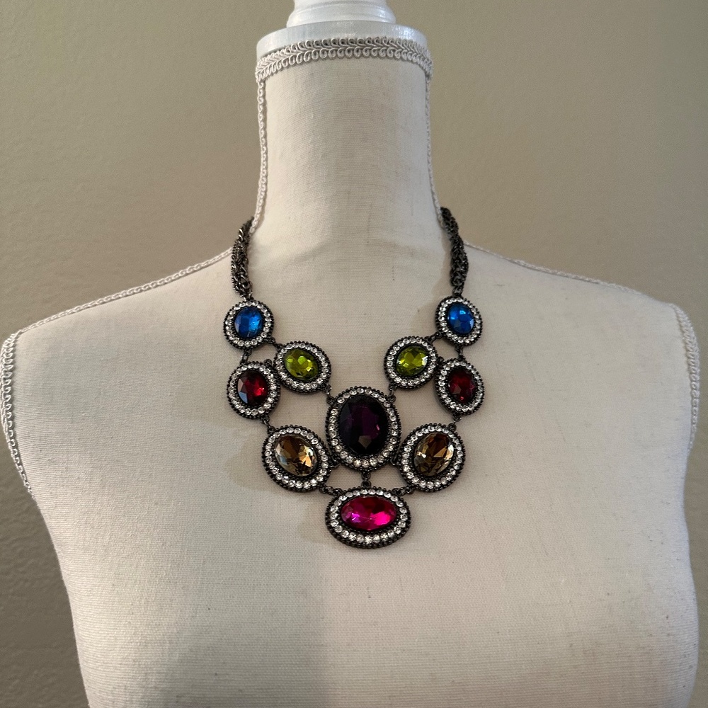 Aqua For Bloomingdale’s Multi-Gem Statement Neckl… - image 3